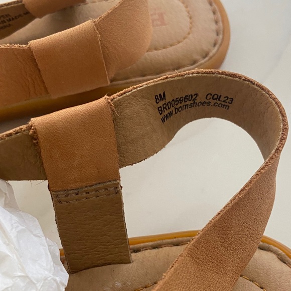 Born Tan Leather Strappy Sandals - Picture 2 of 14